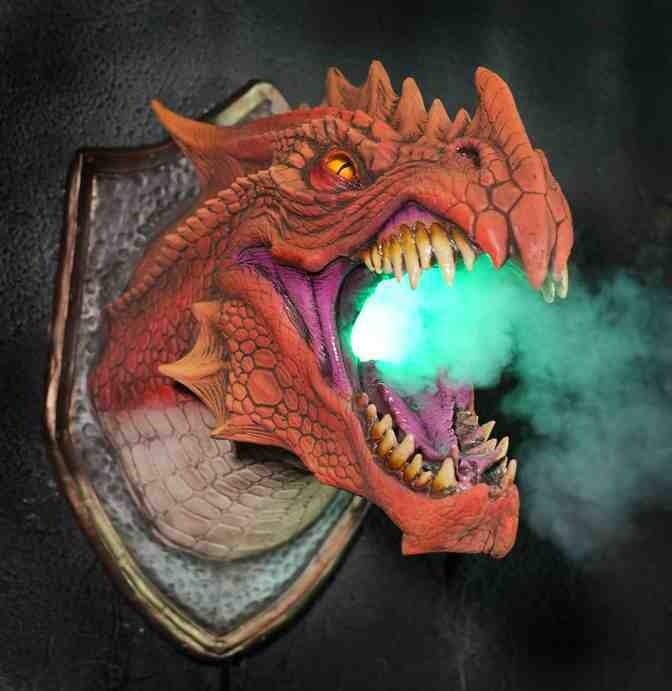 Trophée - Tête de Dragon Dragon rouge