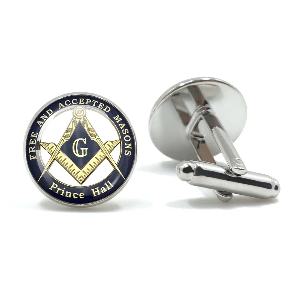 Vintage hommes manchette franc-maçon Illuminati templiers Logo maçon maçonnique verre gemme boutons de manchette costume boutons de manchette hommes chemise accessoires 11